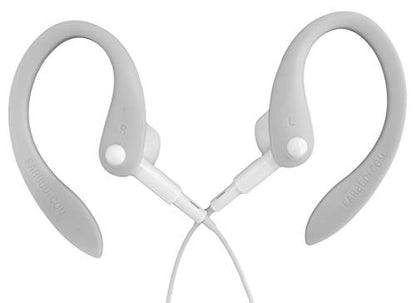 Ear Hooks Compatible with Apple EarPods | Adjustable Rubber Ear Loops Compatible to Keep Apple EarPods in Place During Activity | Made for Wired Earbuds | Cool Grey