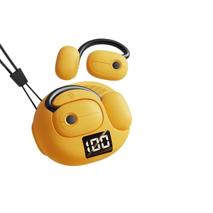 Outer Out of Over Ear Open Earbuds Wireless Bluetooth Outside The Ear for Ows Hanging Earphones 5.4 Bluetooth Outer Out of Open Ear Wireless Headphones AIR Bone Conduction Earbuds Over The Ear Buds - color: Orange