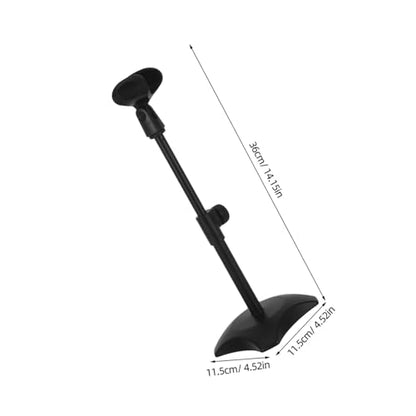 Toddmomy Adjustable Desktop Microphone Stand with Heavy Duty round Base, Compact and Portable Mic Table Stand Compatible with Handheld and Heavyweight Microphones for Podcasts