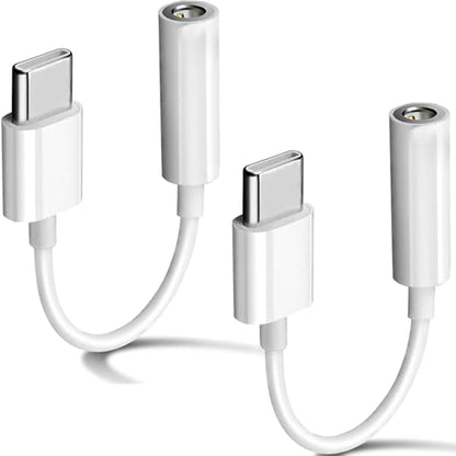 2 Pack USB C to Headphone Jack Adapter Dongle Suitable for iPhone & Android | Type C Audio Aux Cable Compatible with iPhone 17/16/15/ Plus,Pro,Pro Max/iPad/MacBook/Pixel, Samsung & Android phones