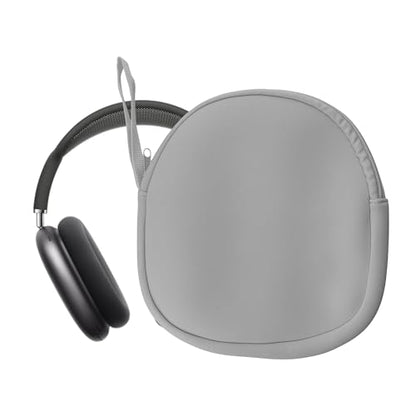 kwmobile Case for Apple AirPods Max/AirPods Max 2 Cover - Over Ear Headphone Storage Bag - Neoprene Headset Travel Pouch with Wrist Strap - Light Grey - color: light grey