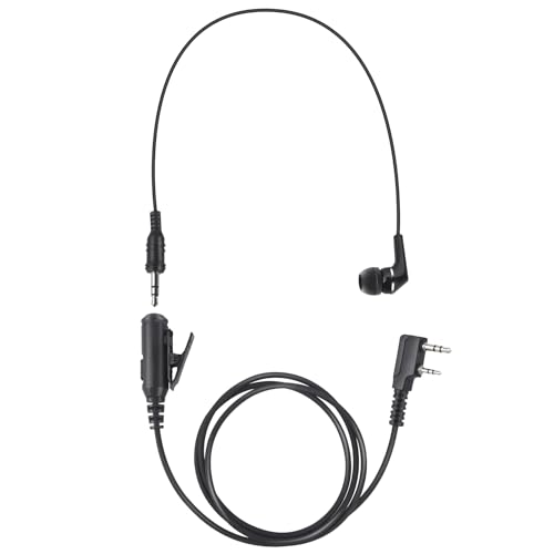 Renastar K1 Dual Pin Walkie Talkie Headset Two Way Radio Earpiece with Mic for Baofeng UV-5R Kenwood NX-1200 Retevis H-777 RT21