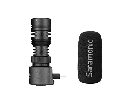 Saramonic SmartMic+UC Device-Mountable Shotgun Microphone with USB-C & Headphone Out for iPhone 15, Android Mobile Devices, New iPad & More - size: Shotgun USB-C