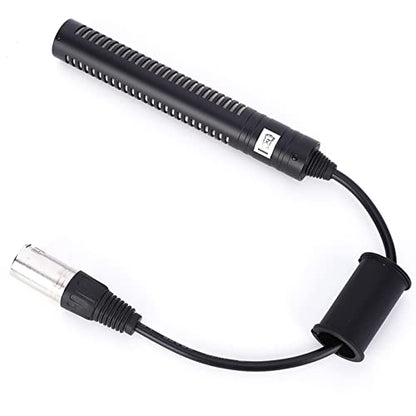 AstraLoom Condenser Microphone Stereo Camera Mic Video Recording Black Unidirectional Anti Interference High Sensitivity Metal Construction for Professional Video Recording and Studio Use