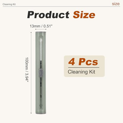 4PCS Earphone Cleaner Kit - Ultra Portable Multi-Function Cleaner Kit Soft Brush for Bluetooth Earphones Case Cleaning Tools, Gray - color: Gray