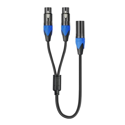 XLR Splitter, Balanced XLR Splitter Cable Male to 2 Female, XLR Y Splitter Micrphone Cable,XLR Y Splitter Cable 3-Pin (1.6FT / 2 Pack