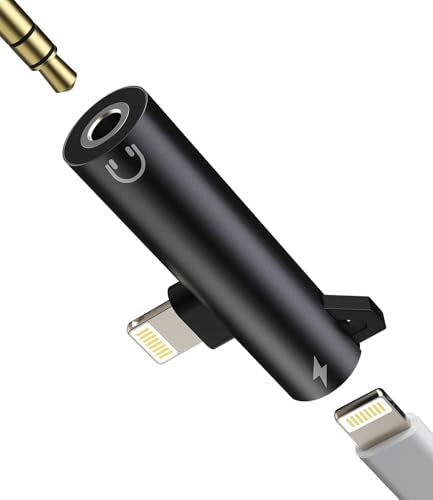 Lightning to 3.5mm Headphone Jack Adapter (2in1) AUX Splitter Audio and Charge Fast Charging HD MFi Certified Cable Plug Extension Accessory for Apple for iPhone 14 13 12 11 XS Max 8 7 Plus for iPad