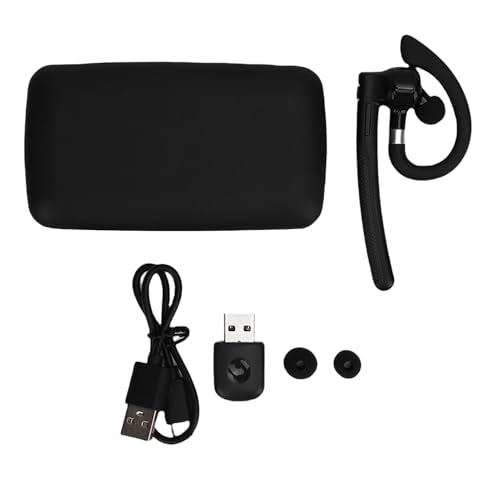 Bluetooth Headset V5.4, Single Ear Earpiece with ENC Mic