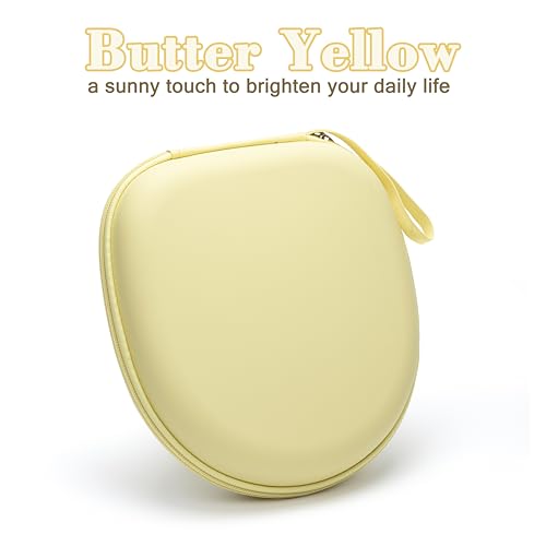 Ginsco Universal Headphone Case Compatible with JBL Tune 510BT 720BT, Sony WH-CH 720N/WH-CH520, with Sony/JBL/Soundcore Life Q20i Q30/BERIBES/TOZO/KVIDIO etc Wireless Headphones (Butter Yellow) - color: Butter Yellow