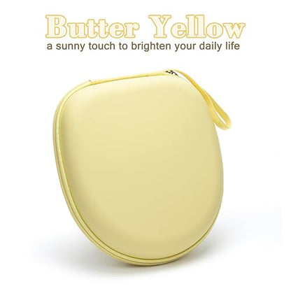 Ginsco Universal Headphone Case Compatible with JBL Tune 510BT 720BT, Sony WH-CH 720N/WH-CH520, with Sony/JBL/Soundcore Life Q20i Q30/BERIBES/TOZO/KVIDIO etc Wireless Headphones (Butter Yellow) - color: Butter Yellow