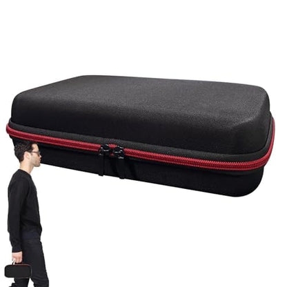 2 Slots Wireless Microphone Carrying Case, Travel Microphone Bag with Handle/Mesh Pocket for Accessories, EVA Hard Shell Microphone Storage Case Organizer for Wireless Mic System Handheld Microphones