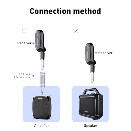 ZOWEETEK Wireless Dual Handheld Dynamic Karaoke Microphone Set | Rechargeable Receiver, Plug & Play, for Singing, Wedding, Party, Classroom, Speech, Church, PA System