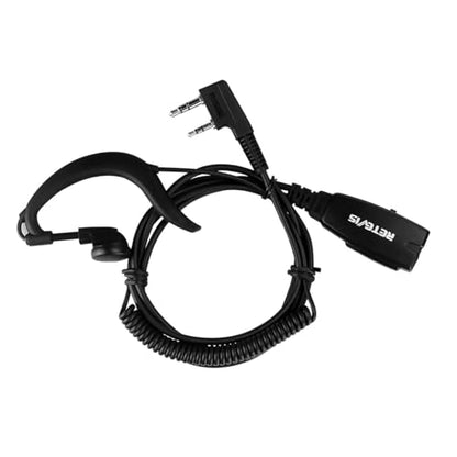 Retevis Hands Free Two Way Radio Headset with Mic, for RT22/RT68/RT21/H777/RT27 | VOX, Coil, G-Type Earhook, Compatible with Pxton, Baofeng BF-888S, Kenwood Walkie Talkie, Walkie Talkie Earpiece(1 Pack)