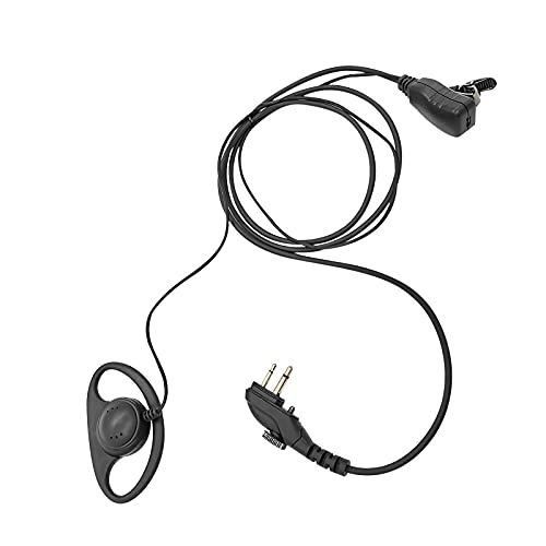 BD502 BD502i Earpiece for Hytera BD552i PD502 PD562 PD482i PD402i HYT TC-508 TC-580 TC-610 RCA RDR2500 2550 2600 XR150 D Shape Surveillance Walkie Talkie Radio Headset Ear Piece with PTT Mic