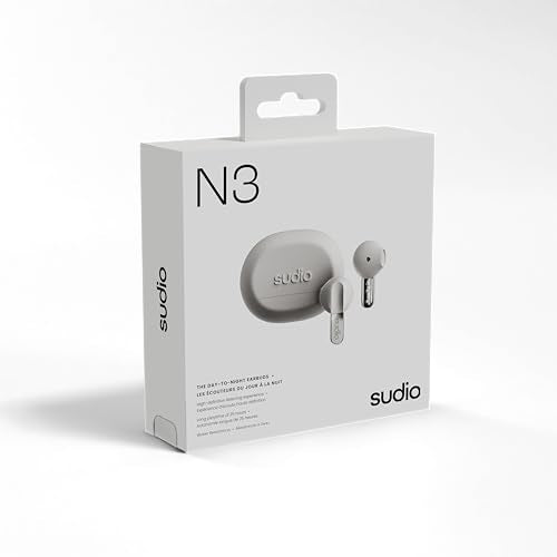 Sudio N3 True Wireless Bluetooth On-Ear Earbuds – High-Definition Sound, 30-Hour Playtime, Clear Calls, Sweat & Splash Resistant, Eco-Friendly Recycled Plastics (White) - color: White