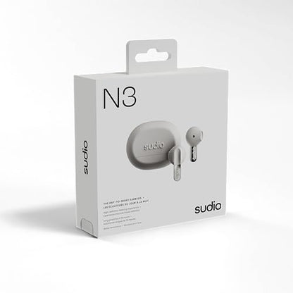 Sudio N3 True Wireless Bluetooth On-Ear Earbuds – High-Definition Sound, 30-Hour Playtime, Clear Calls, Sweat & Splash Resistant, Eco-Friendly Recycled Plastics (White) - color: White