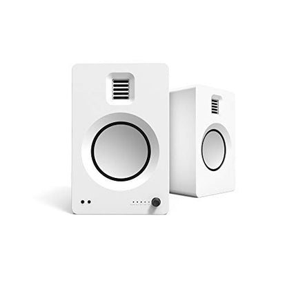 Kanto TUK Powered Speaker with Headphone Out | Built-in USB DAC | Dedicated RCA with Phono Pre-amp | Bluetooth | AMT Tweeter | 5.25" Driver | Pair | Matte White - color: Matte White