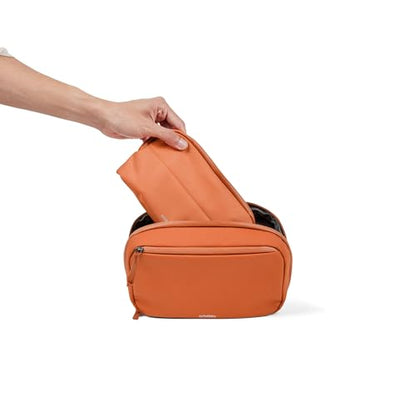 Orbitkey 2-in-1 Tech Accessory Pouch - Terracotta | Detachable Slim Sleeve | Organizes Cables & Chargers | Water-Resistant Fabric | Travel Ready - color: Terracotta