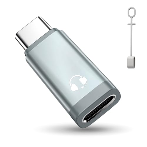 TiMOVO Lighting to USB C Audio Headphone Adapter with Line Control, Grey | Lighting to USB C Earphone Adaptor for iPhone 17/16/15 Series, iPad Air/Pro/Mini, Not for Charging and Data Transfer - color: Gray