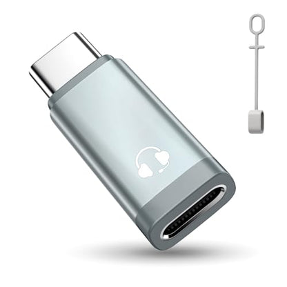 TiMOVO Lighting to USB C Audio Headphone Adapter with Line Control, Grey | Lighting to USB C Earphone Adaptor for iPhone 17/16/15 Series, iPad Air/Pro/Mini, Not for Charging and Data Transfer - color: Gray