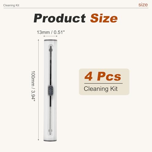 4PCS Earphone Cleaner Kit - Ultra Portable Multi-Function Cleaner Kit Soft Brush for Bluetooth Earphones Case Cleaning Tools, White - color: White