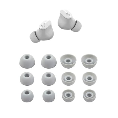 6 Pairs Replacement Silicone Ear Tips Compatible with Beats Studio Buds/Fit Pro/Studio Buds +, Silicone Earbuds Eartips Buds Cover Set for Beat Studio Buds (Grey Without Pen) - color: Grey without Pen
