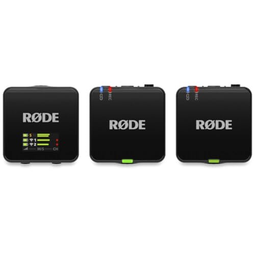 RØDE Wireless GO (Gen 3) 2-Person Compact Digital Wireless Microphone System/Recorder | 2.4 GHz, Black Bundle with 2 Lavalier Microphones + 2 Furry Windscreens + Cloth (6 Items) - color: Black