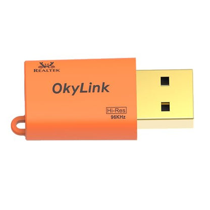 OkyLink USB to 3.5mm Audio Adapter, 96kHz Hi-Res DAC, Plug and Play,1-Pack | External Sound Card, TRRS 4-Pole, Realtek DAC Chip, Compatible with PS5/PS4, Windows, Mac - size: 1 Pack