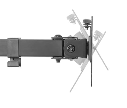 MH Dual Monitor Mount Double-Link Swing Arms for 13 to 32 Inch Displays | Steel arm desk clamp for two 13-32in displays, 75x75/100x100 VESA, 17lb each, no drill 461528 - style: 2 Arms