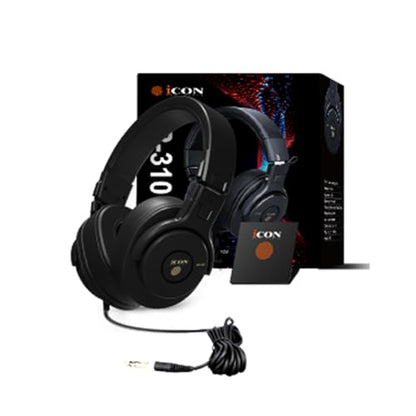 iCON Pro Audio HP-310 Closed-Back Studio Headphones for Mixing Monitoring - size: HP-310