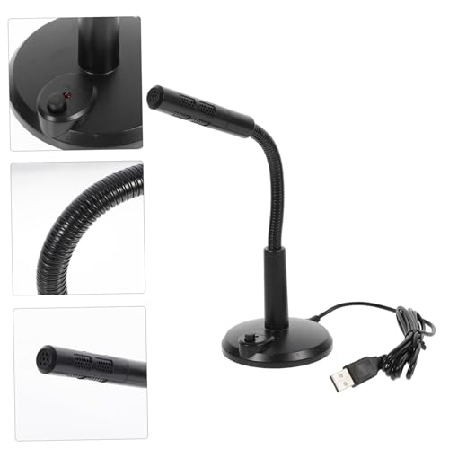 OSALADI USB Microphone with Base for Laptop and Desktop Compact Condenser Mic with Sound High Sensitivity for Streaming Chatting and Recording