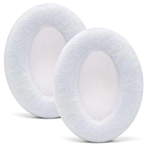 WC PadZ Velour - Earpads for Audio Technica, HyperX, Arctis & More | Made by Wicked Cushions | Extra Thick | Also fits Logitech G Pro X & 50+ Additional Models | White - color: White