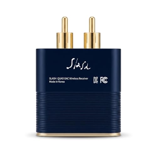 SLASH 5 LDAC Bluetooth to RCA Audio Receiver | Hi-Fi Wireless DAC with aptX Adaptive, HD, AAC, stereo 3.5 Aux & Headphone Amp