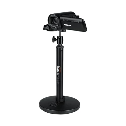 Gator Frameworks Camera Mount Mic Stand Adapter (GFW-MIC-CAMERA-MT) | Ball-and-Socket Head, Standard 1/4-20 Camera Threads, 360-Degree Rotation, 180-Degree Tilt