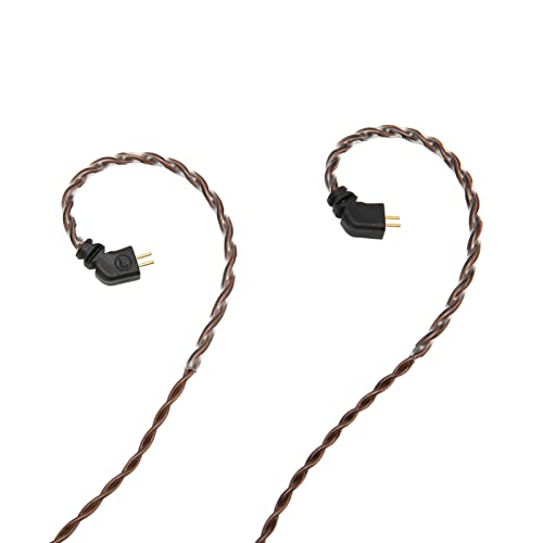 2 Pin 0.78mm Detachable Earphone Cable with Microphone, OFC Core Upgrade Right Angle Plug Replacement Cable for TFZ TRN AS10 AS06 ZST ZS3 Headphones