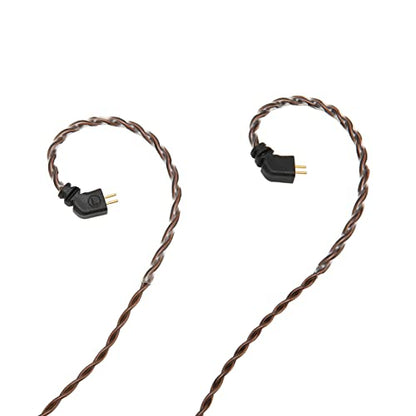 2 Pin 0.78mm Detachable Earphone Cable with Microphone, OFC Core Upgrade Right Angle Plug Replacement Cable for TFZ TRN AS10 AS06 ZST ZS3 Headphones