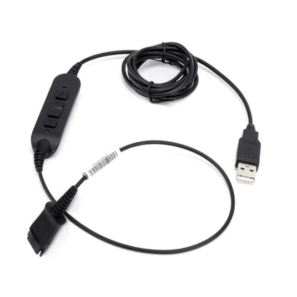 VT QD to USB Adapter Cable Compatible with 4-Pin Plantronic-Poly QD Headset with Quick Disconnect, Call/Volume Control and Mute, for MS Teams and Genesys - style: PLTQD-USB(03)