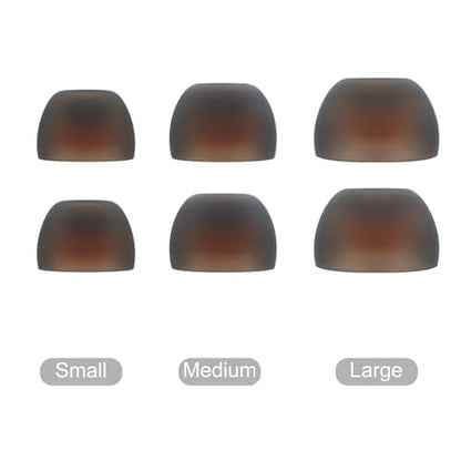 Klowcok Replacement Ear Tips for DEWALT Jobsite Pro-X1 Heavy Duty TWS | Silicone Earbuds Tips, Flexible Ear Cushions, 3 Pairs (S/M/L)