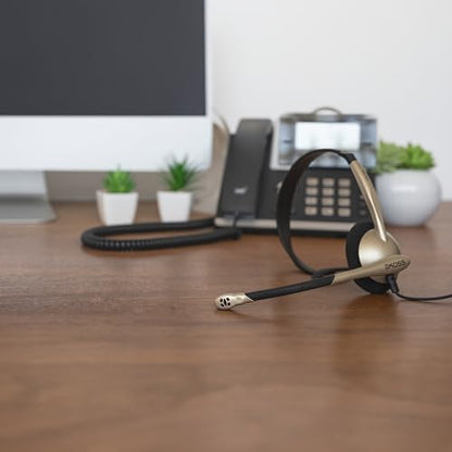 Koss CS95-USB Single-Sided On-Ear Communication Headset, Beige, USB-A Plug | Speech Recognition, Lightweight Design, Microphone, B2B, Telehealth, Education, Call Centers - style: CS95-USB