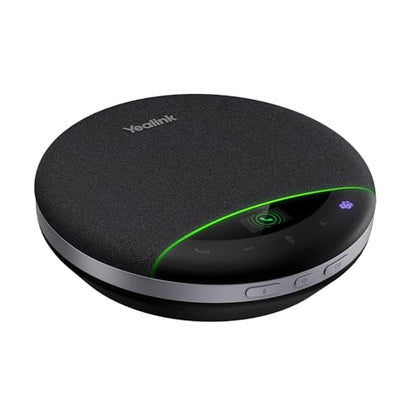Yealink Bluetooth Speakerphone SP96 Support Daisy-Chain 26H Talk Time Teams Certified 65mm Conference Speaker and 6 Microphones Smart AI Noise-Canceling 5m Voice Pickup Radius 1.2m USB C/A 400g - color: SP96, size: Teams Certified
