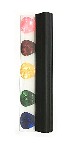 Jiayouy 7.3" Inches Microphone stand Guitar Pick Holder Rubber Guitar Picks Clamp Clip With 5 Picks (Pack of 2) - size: Small (Pack of 2)