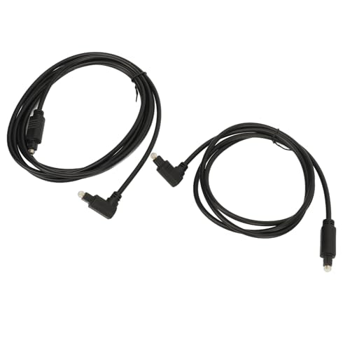 Right Angle 360 Degree Optical Sound Cable, High Resolution Digital Fiber Optic Cable with Connectors for Home Theater, TV, AV Receiver, HDTV, Monitor,