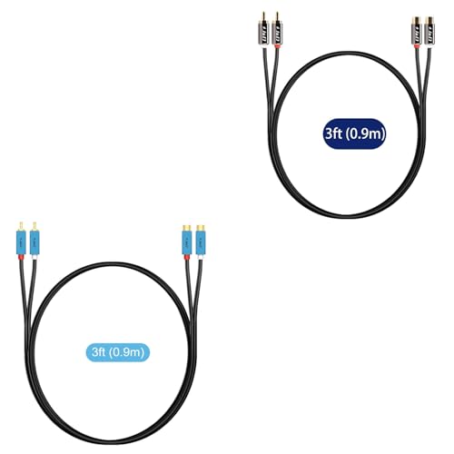 J&D 2 RCA Extension Cable 3 Feet Bundle
