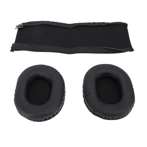 Ejoyous Earpad Headband Protector Set Replacement Ear Pads Headband Cushion Pad Cover Memory Foam Protein Leather with Zipper Closure for M50X M40X M30X M20X Headphone