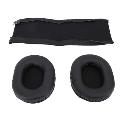 Ejoyous Earpad Headband Protector Set Replacement Ear Pads Headband Cushion Pad Cover Memory Foam Protein Leather with Zipper Closure for M50X M40X M30X M20X Headphone