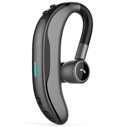 Wireless Headset Earpiece Headphone Handsfree Call Earpiece Noise Cancelling Earbud Headsets Long Standby Time Earphone Compatible with Smart Cell Phones Trucker Car Driver Business Office Men Women - color: Grey