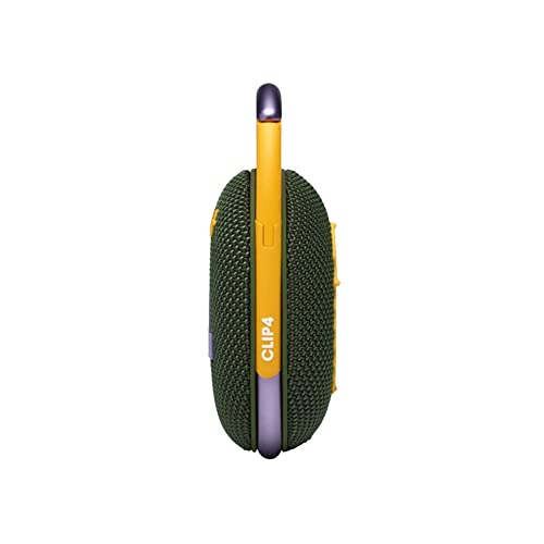 JBL Clip 4: Portable Speaker with Bluetooth, Built-in Battery, Waterproof and Dustproof Feature - Green (Renewed) - color: Green
