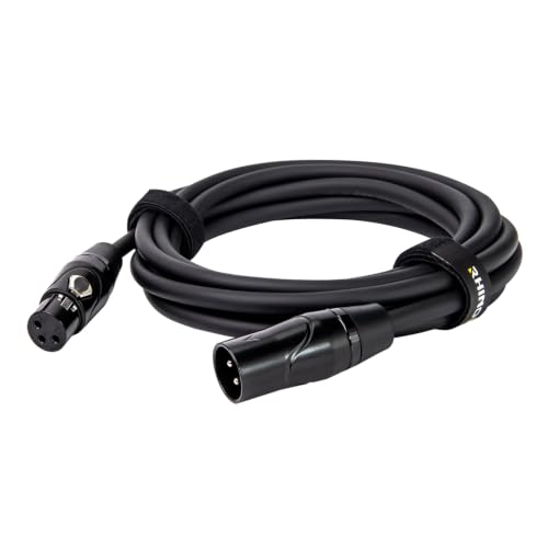2-Pack XLR Cable 6ft (2M), Male to Female 3-Pin Balanced Microphone Cable, XLR to XLR Audio Patch/Extension Cord for Mic, Mixer - size: 6Ft
