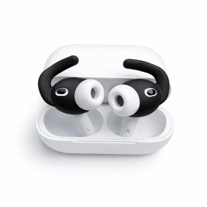 Zotech Ear Hooks for AirPods Pro 3rd Gen, Secure Anti Slip Covers, 3 Pairs, Black, White, Clear