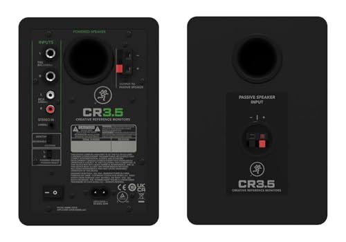 Audiosavings Bundle: Pair of Mackie CR3.5 3.5" Powered Studio Monitors with Tone Control Bundle with Pair of Rockville RHT8B Computer/Bookshelf Desktop Speaker/Studio Monitor Stands (2 Items)